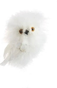 White Feathered Snow Owl Ornament