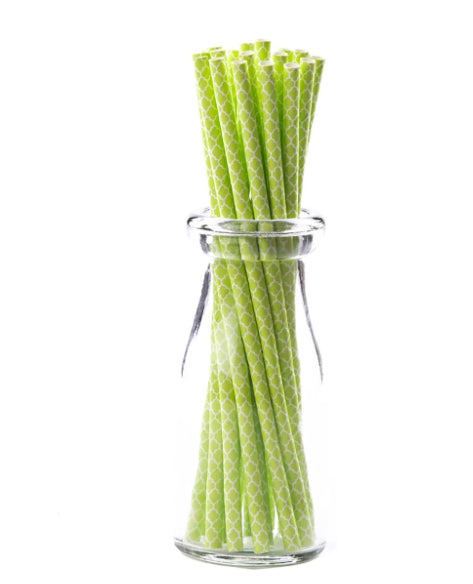 Lime Paper Straws