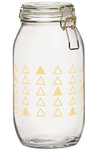 Luxe Canister With Triangles