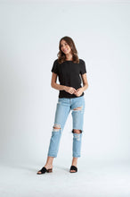 Load image into Gallery viewer, Black Kimberly Short Sleeve Top