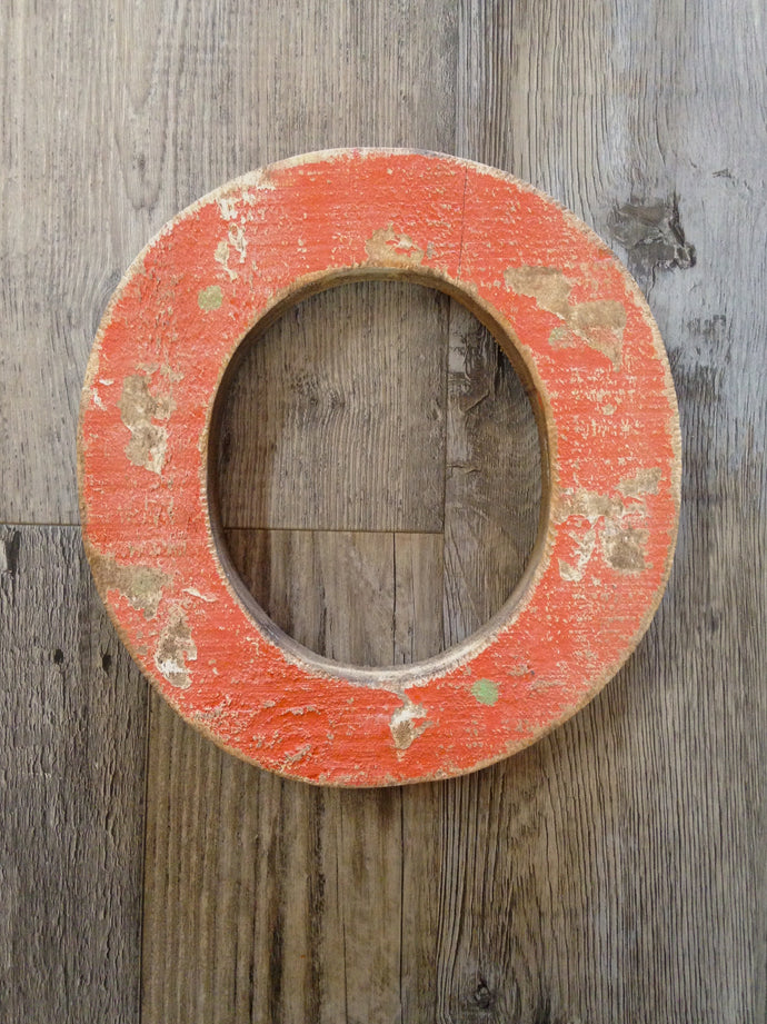 Painted Wooden Letter “O”
