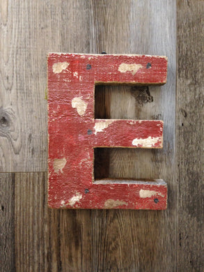 Painted Wooden Letter “E”