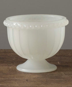 White Opaque Cup Vase