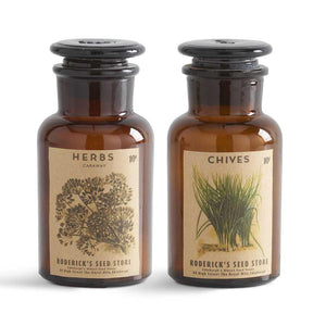 Large Amber Bottle with Label - Chives