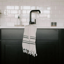 Load image into Gallery viewer, Haley Turkish Cotton &amp; Bamboo Hand Towel - Two Stripe